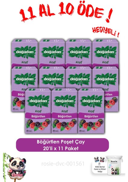 11 Al 10 Öde Böğürtlenli Karışık Meyve Çayı ve Rosıe