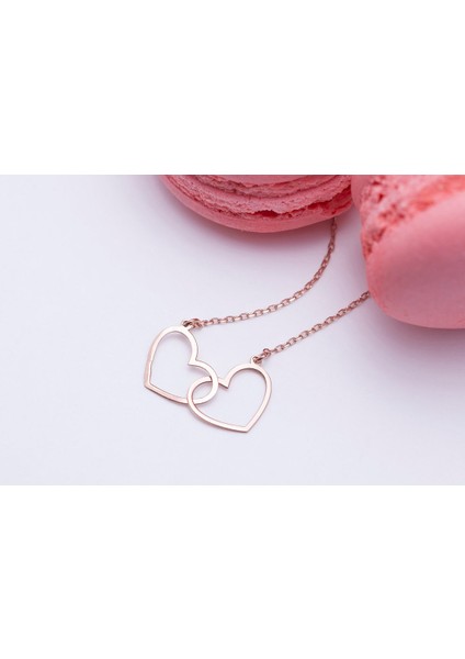 Iç Içe Geçmiş Kalp Gümüş Kolye fiyatları