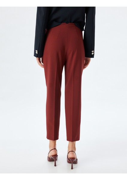 Yüksek Bel Cigarette Kumaş Pantolon Slim Fit Cepli fırsatları