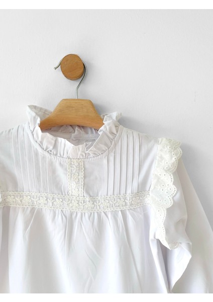 Fisto Detaylı Kız Çocuk Gömlek, Bayramlık Gömlek 5-8 Yaş fiyatları