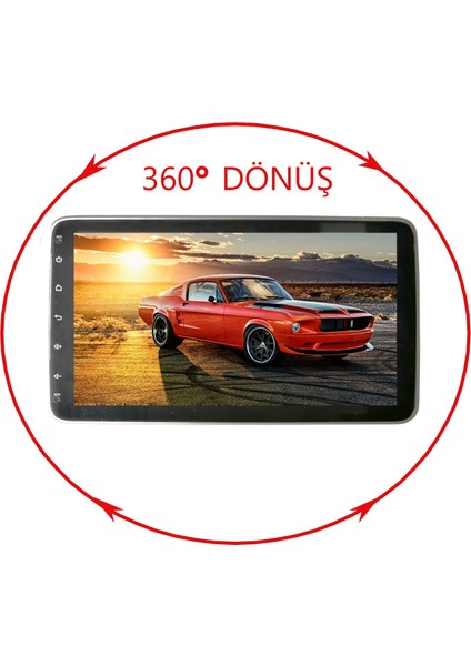 Go-I4 10.1 Inch 4Gbx64Gb 360* Dönen Full Hd Gps Mirrorlink Wifi Bt Dokunmatik Android Monitör