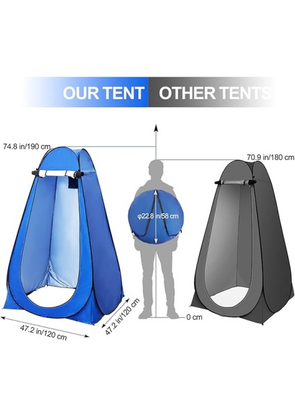 otomatik kamp giyinme çadırı