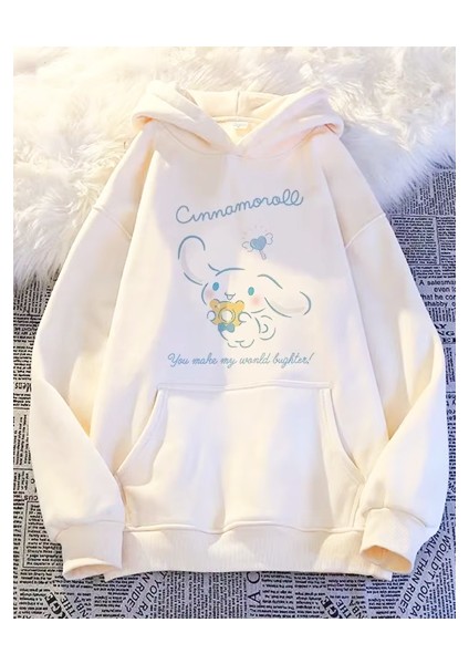Cinnamorol Sanrio Kawaii Unisex Beyaz Sweatshirt fiyatları