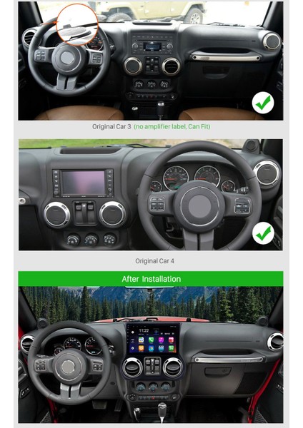 Jeep Wrangler 2015-2018 Multimedya Navigasyon Usb Kamera Carplayer 6 Ram