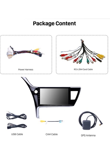 Toyota Corolla 2017 Multimedya Navigasyon Usb Kamera Carplayer modelleri