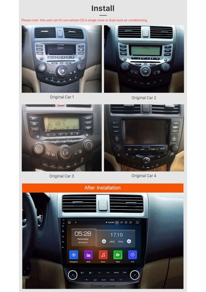 Honda Accord 2004+ Multimedya Navigasyon Usb Kamera Carplayer