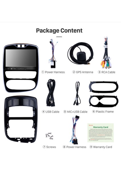 Renault Clıo 4 (Eski Kasa) 2018-2019 Multimedya Navigasyon Usb Kamera Carplayer 4 Ram