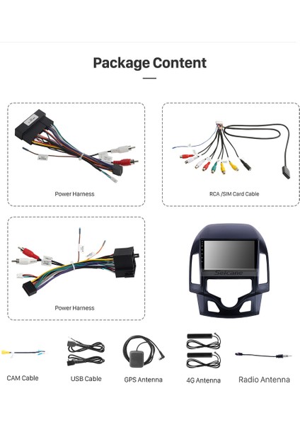 Hyundaı I30 A/C 2009-2012 Multimedya Navigasyon Usb Kamera Carplayer 6 Ram