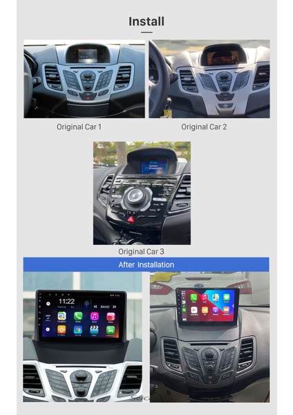 Ford Fıesta 2013-2014 Multimedya Navigasyon Usb Kamera Carplayer 6 Ram fiyatları