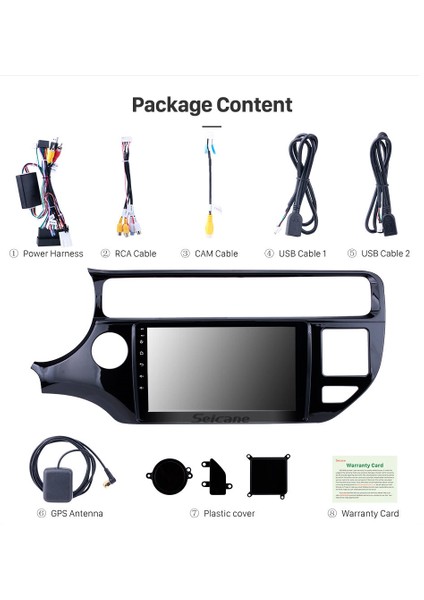 Kıa Rıo 2012-2014 Multimedya Navigasyon Usb Kamera Carplayer 6 Ram