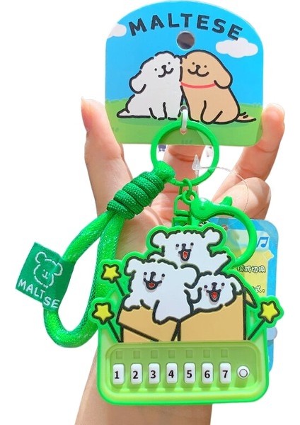 3 Sevimli Çizgiler Köpek Yavrusu Anahtarlık Kolye Sevimli Çift Araba Anahtarlık Kol (Yurt Dışından)