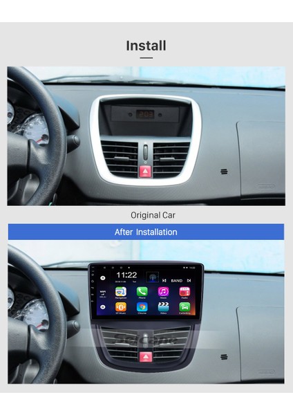 Peugeot 207 2006-2010 Multimedya Navigasyon Usb Kamera Carplayer 4 Ram