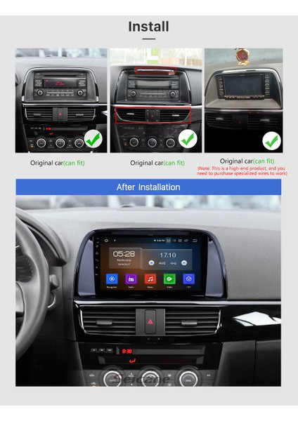 Mazda Cx-5 2013+ Multimedya Navigasyon Usb Kamera Carplayer fiyatları