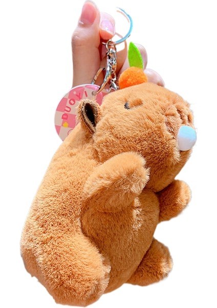 3 Yaratıcı Peluş Kapibara Üfleme Kabarcıklar Anahtarlık Kolye Sevimli Çift Okul Çan (Yurt Dışından)