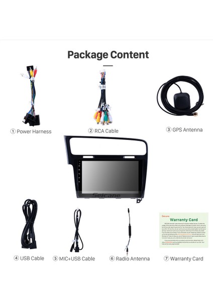 Vw Golf 7 2013+ Multimedya Navigasyon Usb Kamera Carplayer 6 Ram modelleri