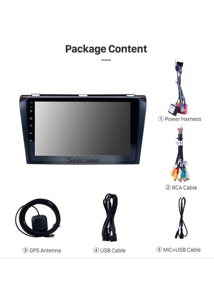 Mazda 3 2006-2012 Multimedya Navigasyon Usb Kamera Carplayer 6 Ram modelleri