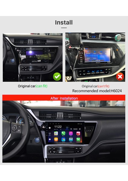 Toyota Corolla 2017 Multimedya Navigasyon Usb Kamera Carplayer 4 Ram