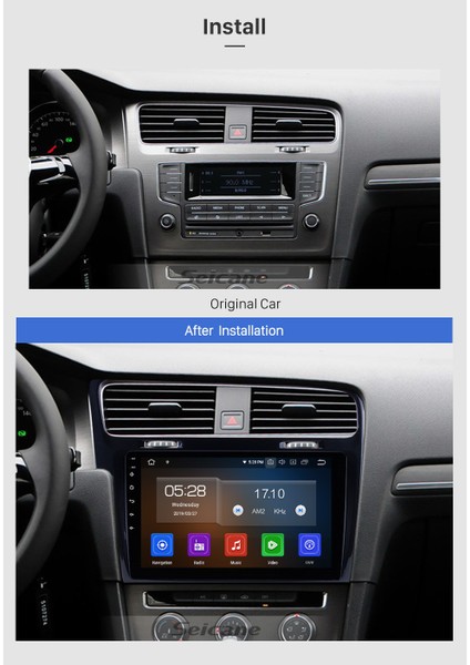 Vw Golf 7 2013+ Multimedya Navigasyon Usb Kamera Carplayer 6 Ram