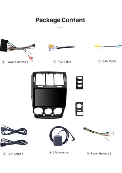 Hyundaı Getz 2002-2011 Multimedya Navigasyon Usb Kamera Carplayer 6 Ram