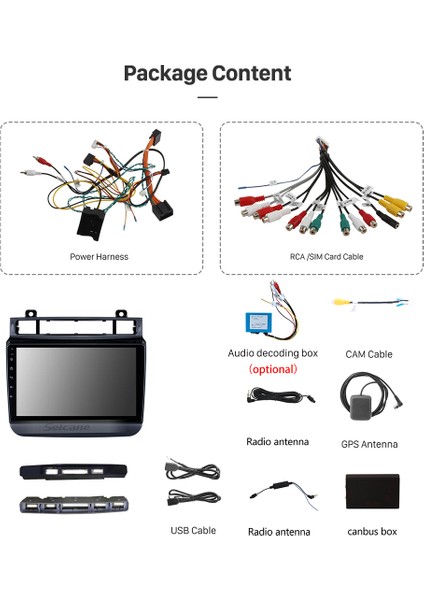 Vw Touareg 2011-2017 Multimedya Navigasyon Usb Kamera Carplayer