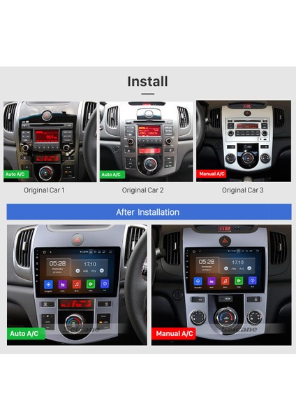 Kıa Cerato A/C 2010-2012 Multimedya Navigasyon Usb Kamera Carplayer modelleri