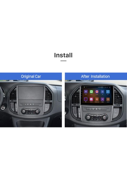 Mercedes Benz Vıto W639 2010-2015 Multimedya Navigasyon Usb Kamera Carplayer 4 Ram
