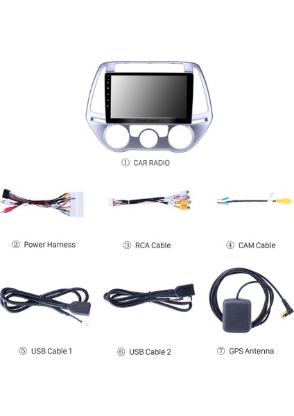 Hyundaı I20 (Manual Ac) 2008-2012 Multimedya Navigasyon Usb Kamera Carplayer