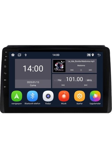 Dacıa Duster 2018+ Multimedya Navigasyon Usb Kamera Carplayer 4 Ram