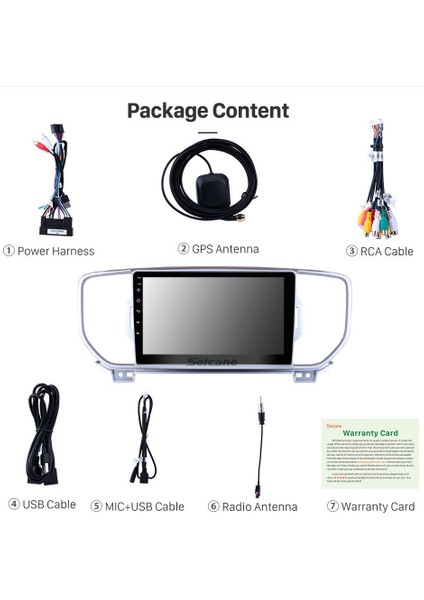 Kıa Sportage 2016-2018 Multimedya Navigasyon Usb Kamera Carplayer 4 Ram modelleri