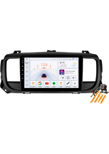 Cıtroen Jumpy/Spacetourer (2016+) Multimedya Navigasyon Usb Kamera Carplayer 4 Ram