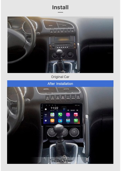Peugeot 3008-5008 A/C 2013+ Multimedya Navigasyon Usb Kamera Carplayer 4 Ram