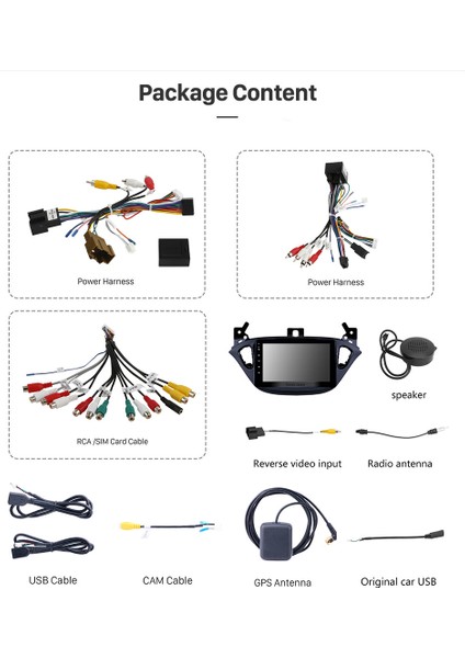 2013+ Opel Adam/2014+ Corsa 2013+ Multimedya Navigasyon Usb Kamera Carplayer 4 Ram modelleri