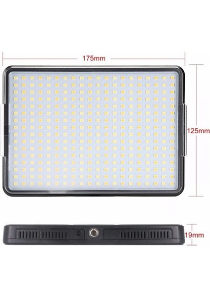 LED 320A, Video Kamera LED Işık Kuaför Salonları Için.+( Şarj ALETI+770MAH Batarya)