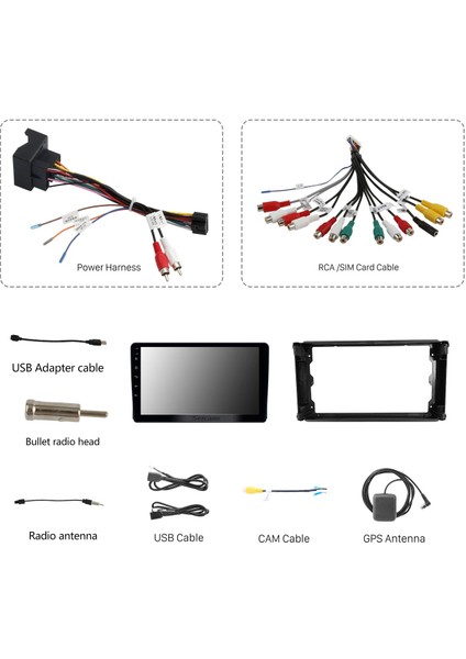 Ford Transit 2021+ Multimedya Navigasyon Usb Kamera Carplayer 4 Ram