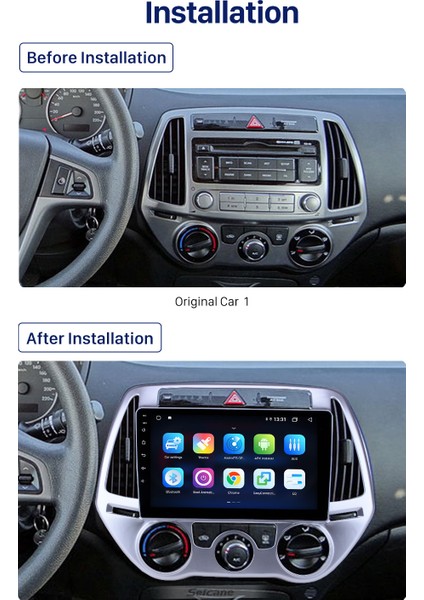 Hyundaı I20 (Manual Ac) 2008-2012 Multimedya Navigasyon Usb Kamera Carplayer 4 Ram fiyatları