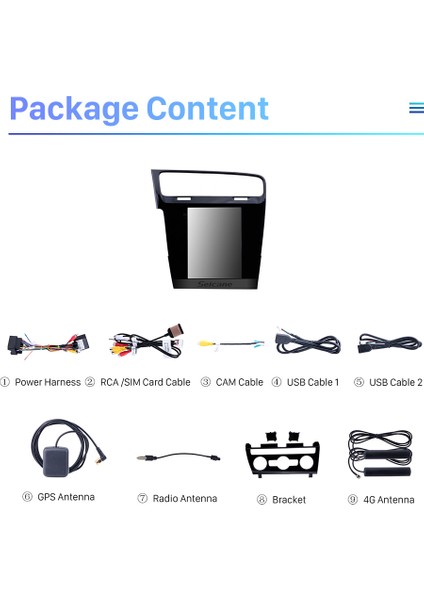 Golf 7 Tesla 2014-2018 Multimedya Navigasyon Usb Kamera Carplayer 6 Ram fırsatları