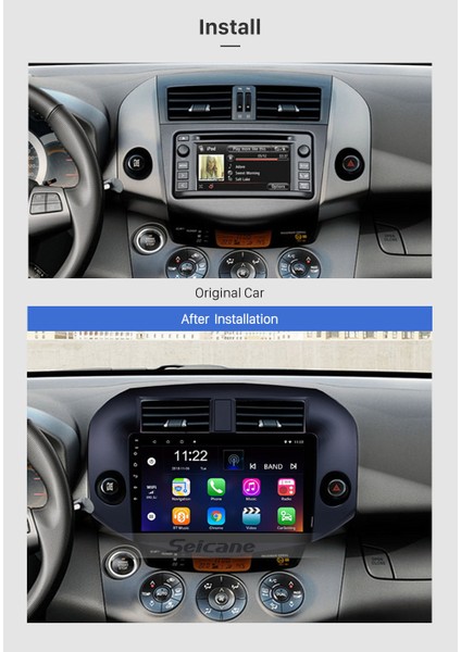 Toyota Rav4 2007-2012 Multimedya Navigasyon Usb Kamera Carplayer