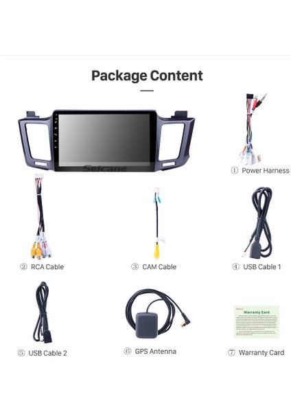 Toyota Rav4 2013+ Multimedya Navigasyon Usb Kamera Carplayer 4 Ram