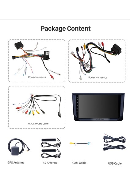 Seat Ibıza 2018+ Multimedya Navigasyon Usb Kamera Carplayer 6 Ram modelleri