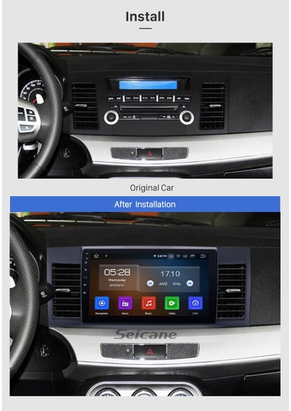 Mıtsubıshı Lancer 2010+ Multimedya Navigasyon Usb Kamera Carplayer 6 Ram
