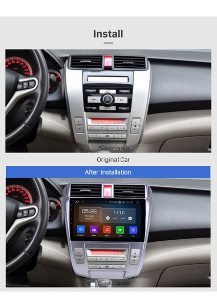 Honda Cıty A/c 2008-2013 Multimedya Navigasyon USB Kamera Carplayer 6 Ram