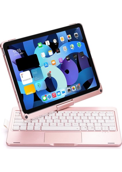 Ipad Pro 13 (2024) F13 Ats Kılıf Magic Dönen Klavyeli Tablet Kılıf - Pembe 13