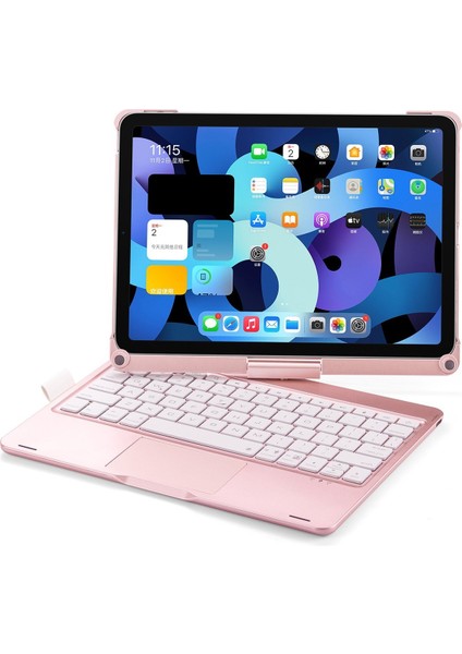 Ipad Pro 13 (2024) F13 Ats Kılıf Magic Dönen Klavyeli Tablet Kılıf - Pembe 13