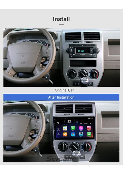 Jeep Compass 2007-2009 Multimedya Navigasyon USB Kamera Carplayer