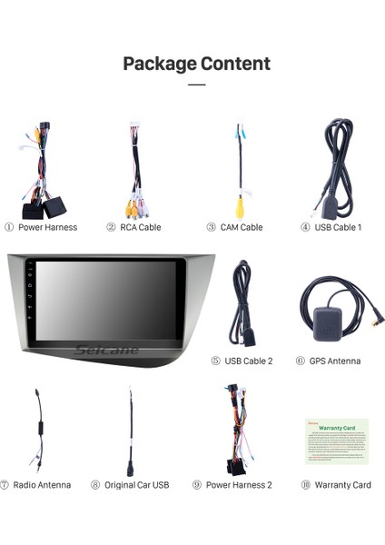 Seat Leon 2005-2012 Multimedya Navigasyon Usb Kamera Carplayer 4 Ram modelleri