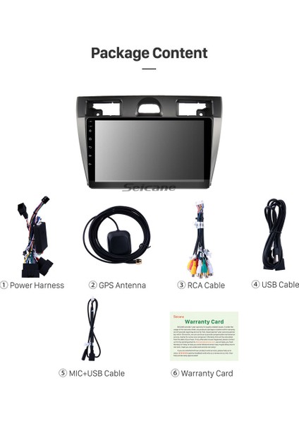 Ford Fıesta 2006-2011 Multimedya Navigasyon Usb Kamera Carplayer 6 Ram