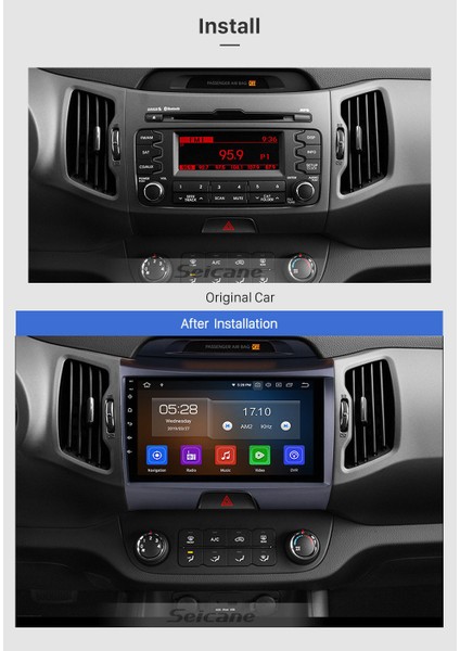 Kıa Sportage 2010-2015 Multimedya Navigasyon Usb Kamera Carplayer 4 Ram