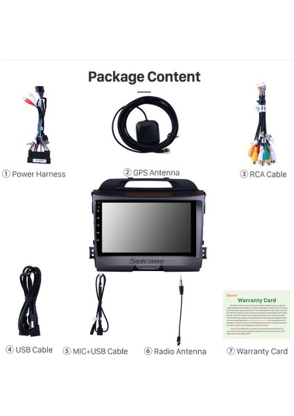Kıa Sportage 2010-2015 Multimedya Navigasyon Usb Kamera Carplayer 4 Ram