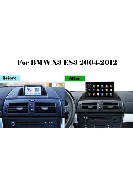 Bmw X3-E83 2006-2010 Multimedya Navigasyon USB Kamera Carplayer 6 Ram