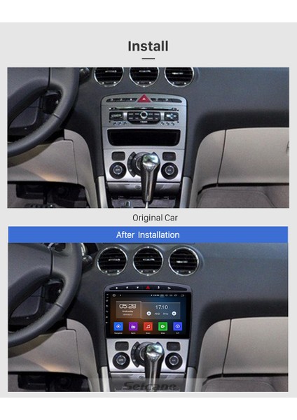 Peugeot 308 2008+ Multimedya Navigasyon Usb Kamera Carplayer 6 Ram